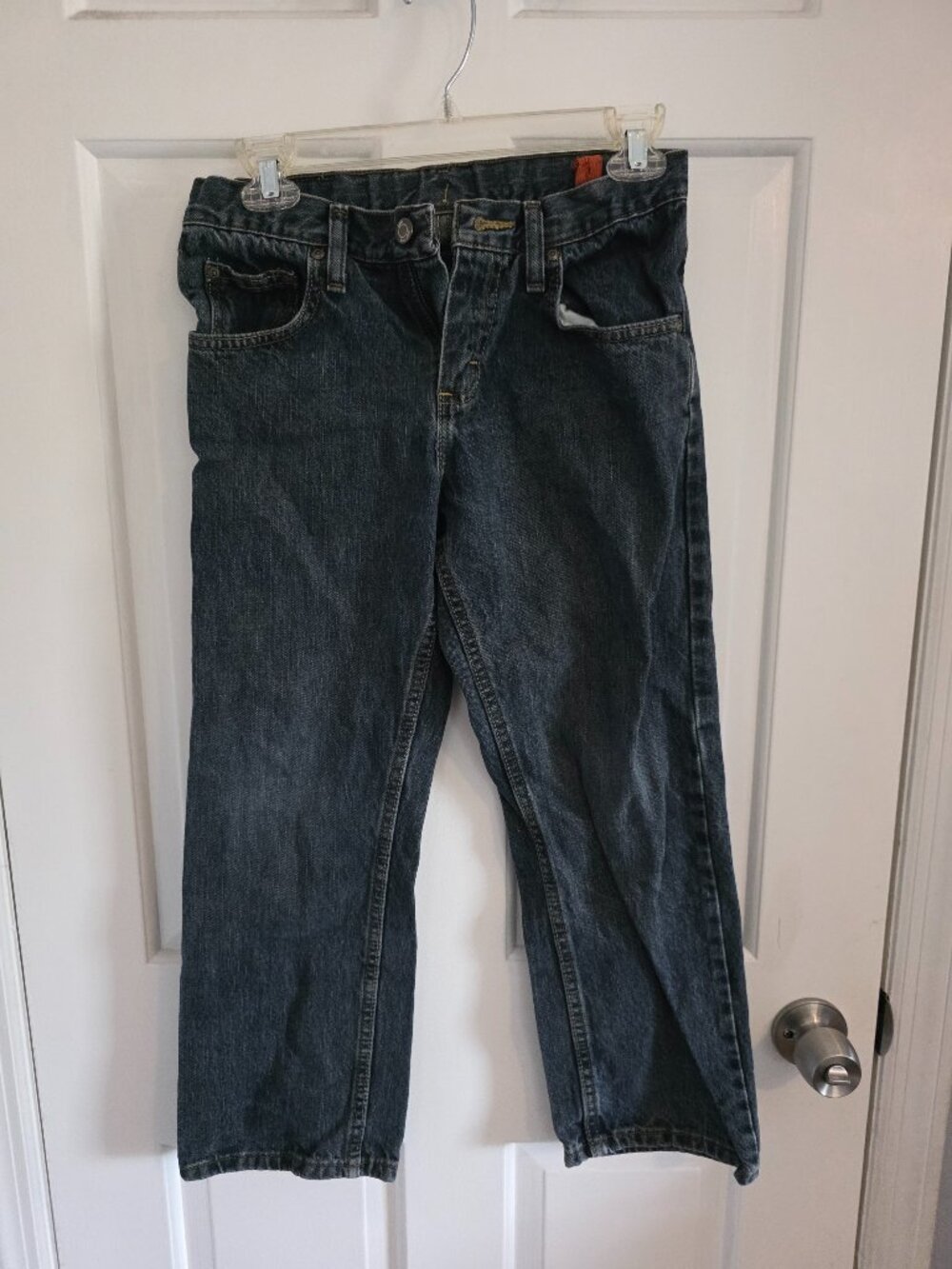 Lee Dark Denim Blue Jeans boys youth size 10 husky adjustable Waist